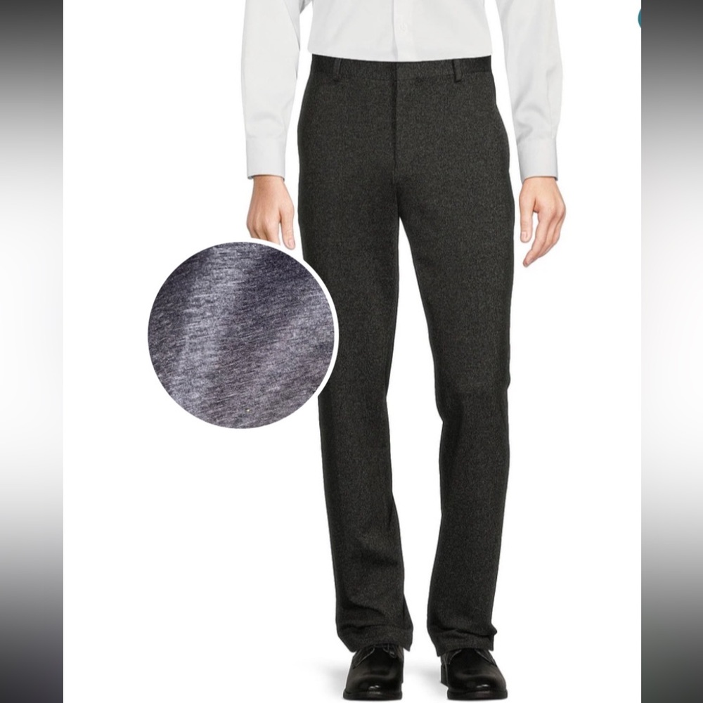 Murano Alex Slim Fit Suit Separate Flat Front Knit Dress Pants  29 X 32 Charcoal